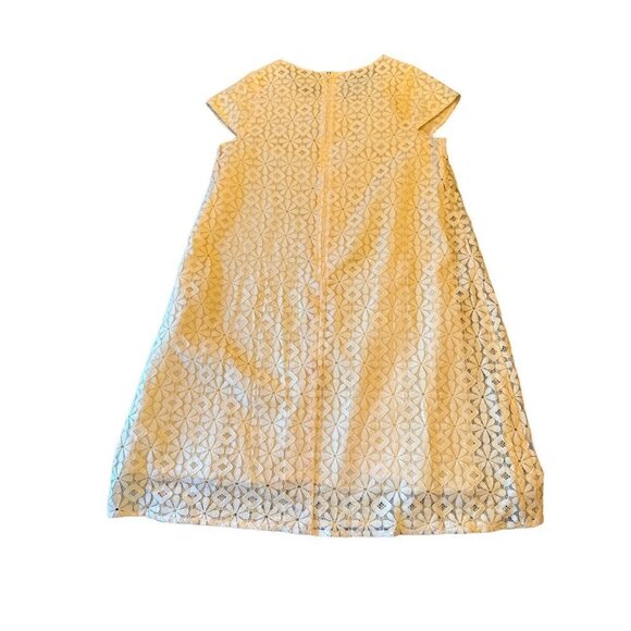 NWT Children's Place Floral Yellow Lace Overlay Short Sleeve Dress Size 16 - Picture 8 of 8